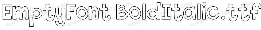 EmptyFont BoldItalic.ttf字体转换